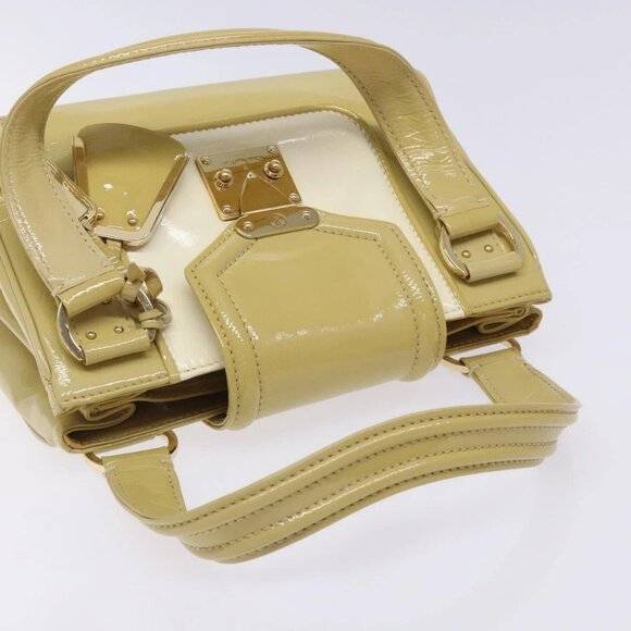 LOUIS VUITTON Cruise Line Sac Bicolor Hand Bag Enamel Yellow M92547 Auth BA4124 - Picture 7 of 16